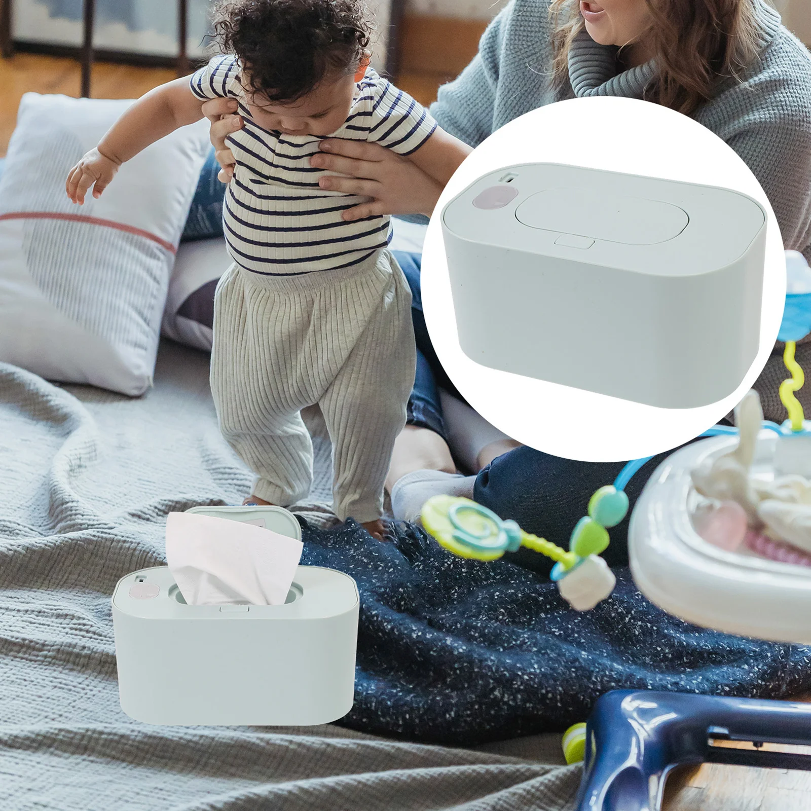 

1 комплект, грелка для влажных салфеток, зарядка через USB, портативное нагревательное устройство с постоянной температурой, умный нагреватель для салфеток, большая емкость, детские подгузники