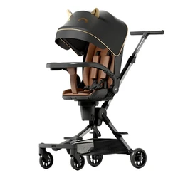 Portable baby travel Stroller Children's Lightweight  Foldable baby stroller High Landscape Baby Carriage 360° Rotatable Seat