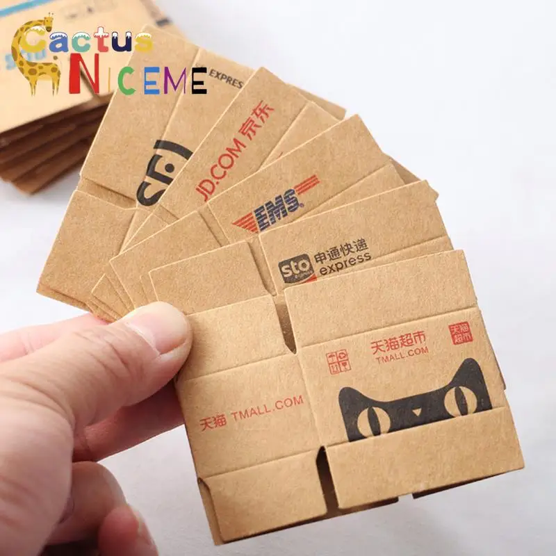 5Pcs/1Set Mini Carton Express Box 1:12 Dollhouse Miniature Express Box Decor Toy Doll House Decor Furniture Accessories