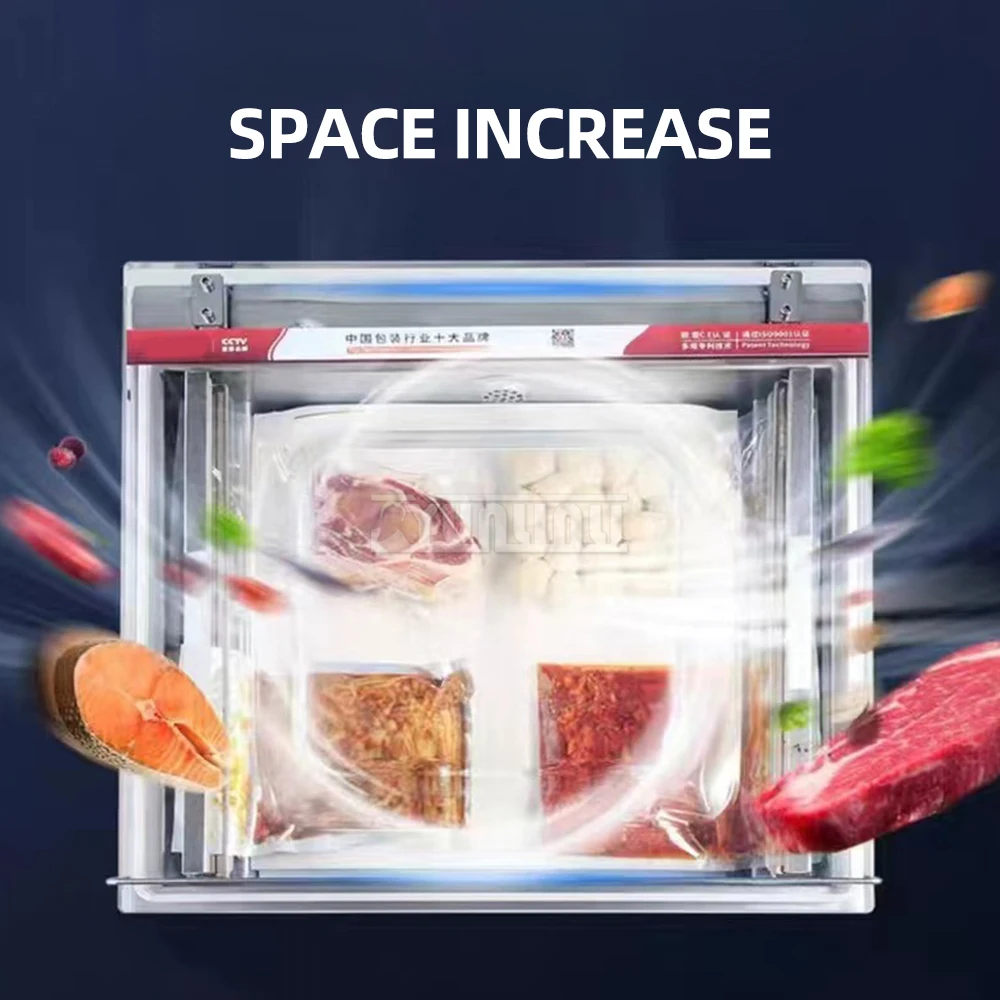 Коммерческий вакуумный упаковщик для влажной и сухой уборки, автоматическая вакуумная машина для пищевых продуктов, упаковочная машина двойного назначения, упаковщик пакетов