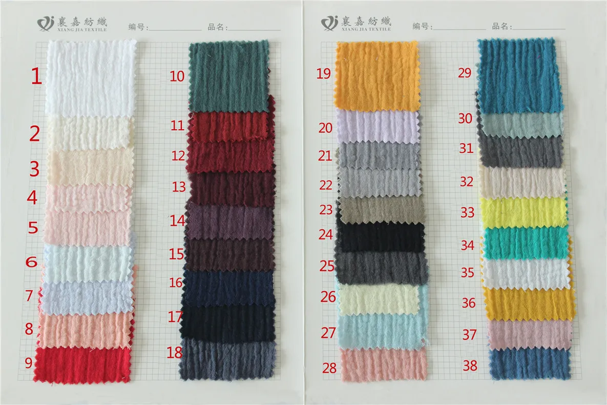 100*135cm Fabric Drape Cotton And Linen Double Gauze Crepe Baby Clothes Fabric Ladies Skirt Sleepwear Fabrics