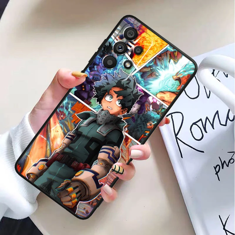 My Hero Academia Comic For Samsung Galaxy A73 A72 A55 A54 A53 A52S A34 A33 A32 A25 A23 Soft Black Phone Case