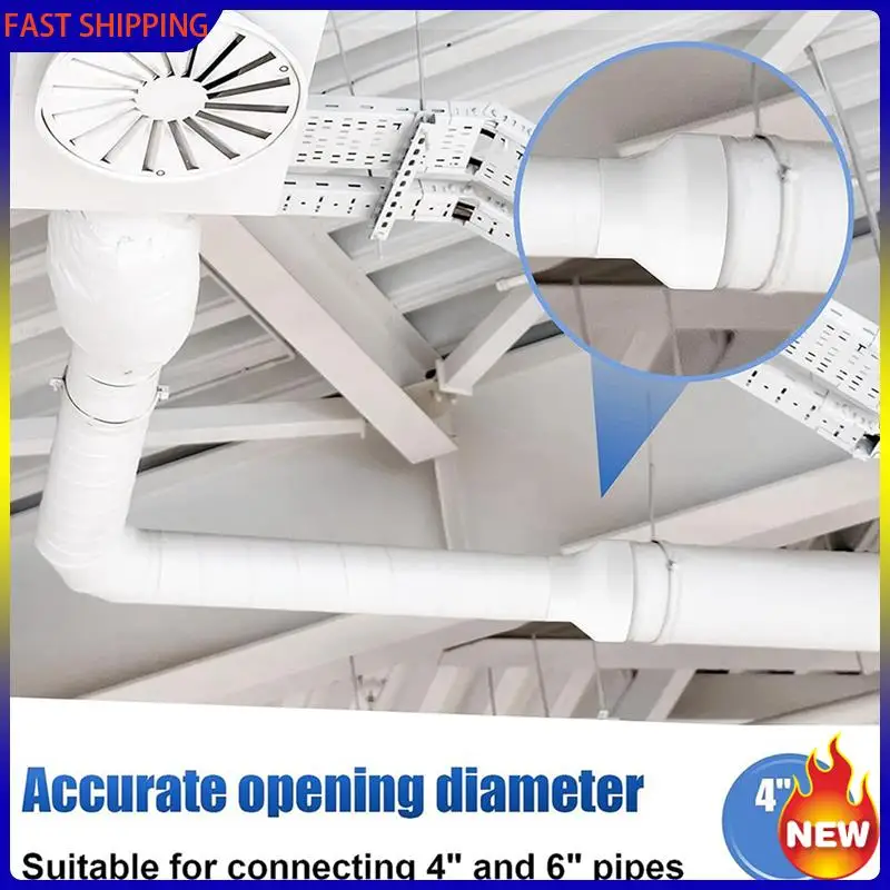 

Especial 8 Pcs 6 To 4 Inch Duct Reducer Increaser ABS Air Duct Adapter Duct Fan Or Dryer Vent Adapter HAVC Pipe Connector, White