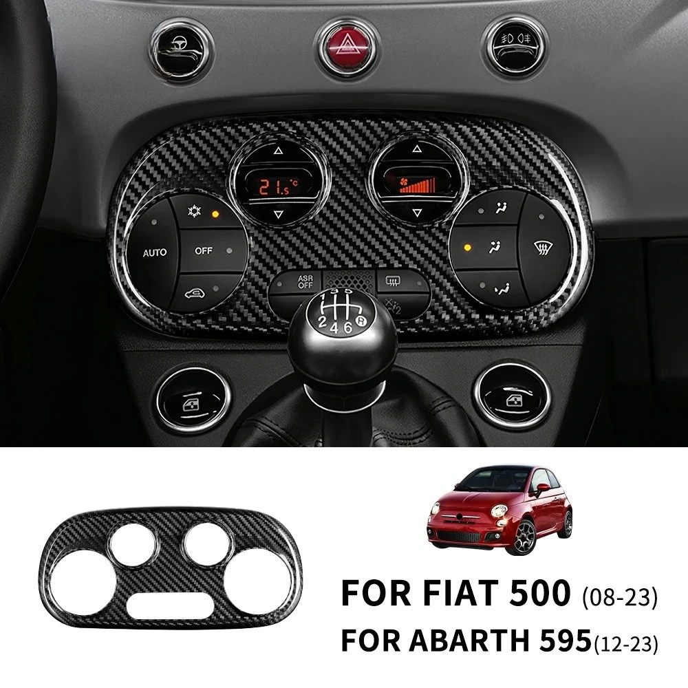 Real Hard Carbon Fiber For Abarth 595 2012 2013 2014 2015 2016 2017 2018 2019 2020 2021 2022 2023 For Fiat 500 2008-2023 AC