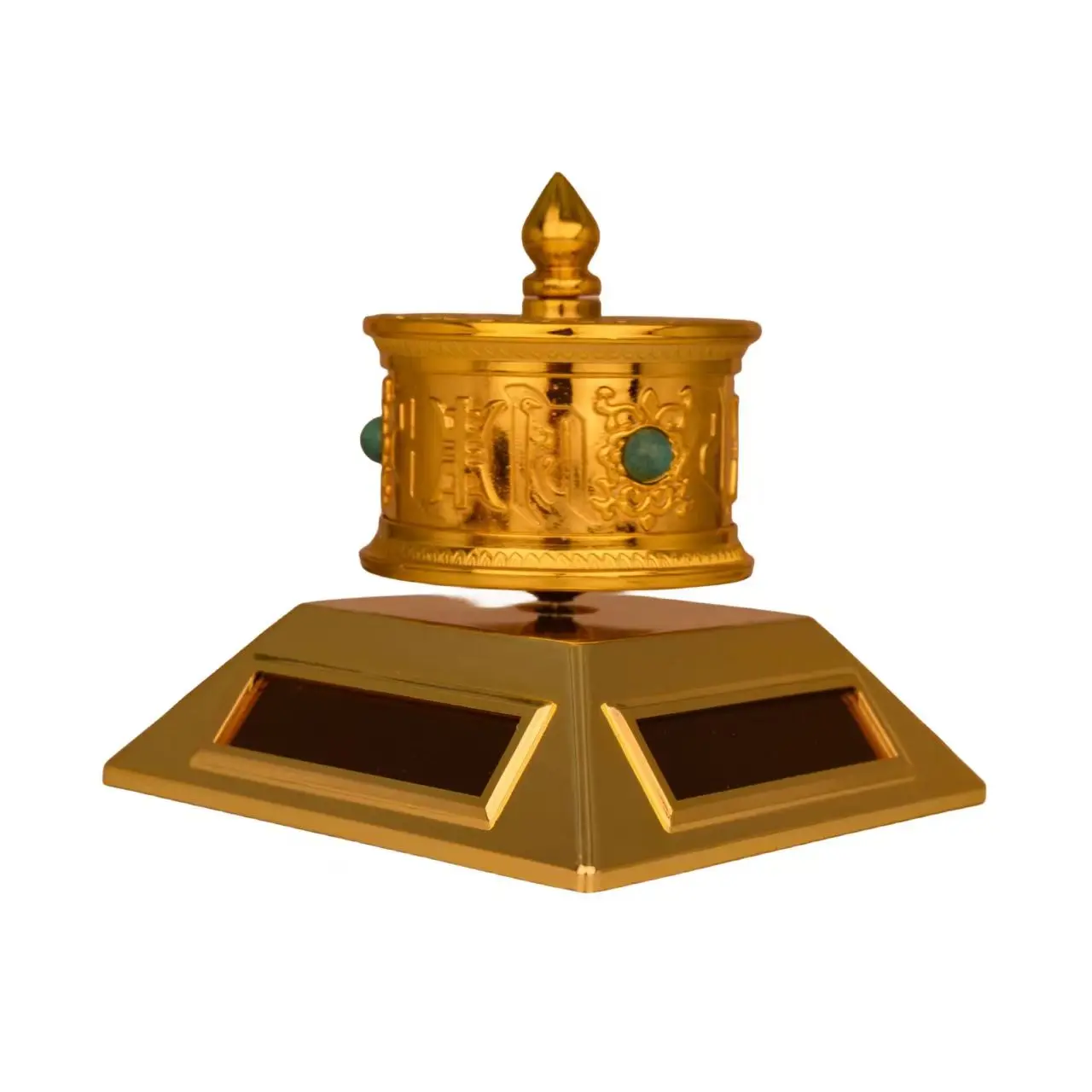 Chinese Religion Sifang Solar Car Turning Wheel Protection Ping An Buddhist Supplies  Room Decoration Accessories