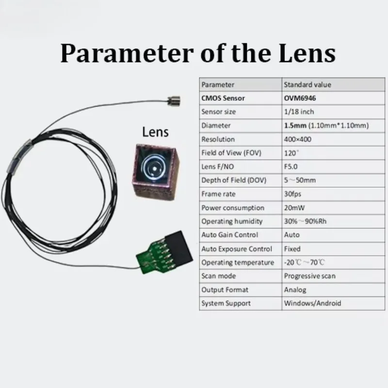 1.5mm Micro Camera 400*400p OV6946  Inspection Endoscopic USB Camera Waterproof Medical  Camera