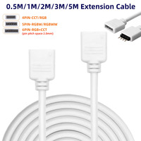 LED Strip 4PIN 5PIN 6PIN Extension Cable 0.5m 1m 2m 3m 5m Female Connector with Pin Adapter for SMD5050 3528 RGB RGBW RGB+CCT