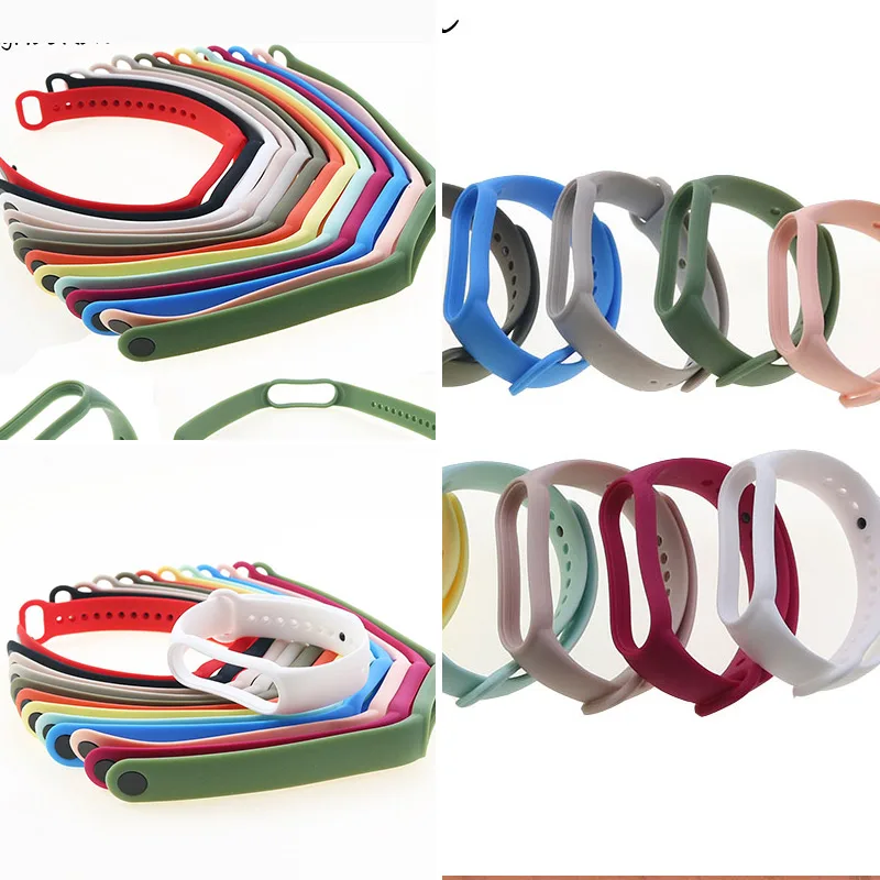 10 Pieces/pack Strap for official Xiaomi Band 7 6 5 4 3 Silicone Bracelet for Mi Band