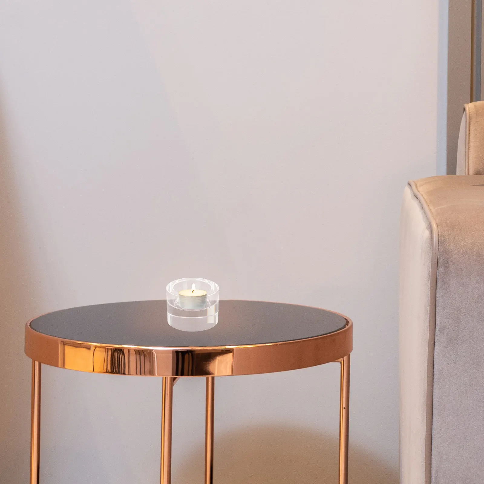 

Цилиндрическая подставка для кристаллов из гладкого полированного стекла, прозрачная, для декора стола на свадьбу, день рождения, для украшения дома