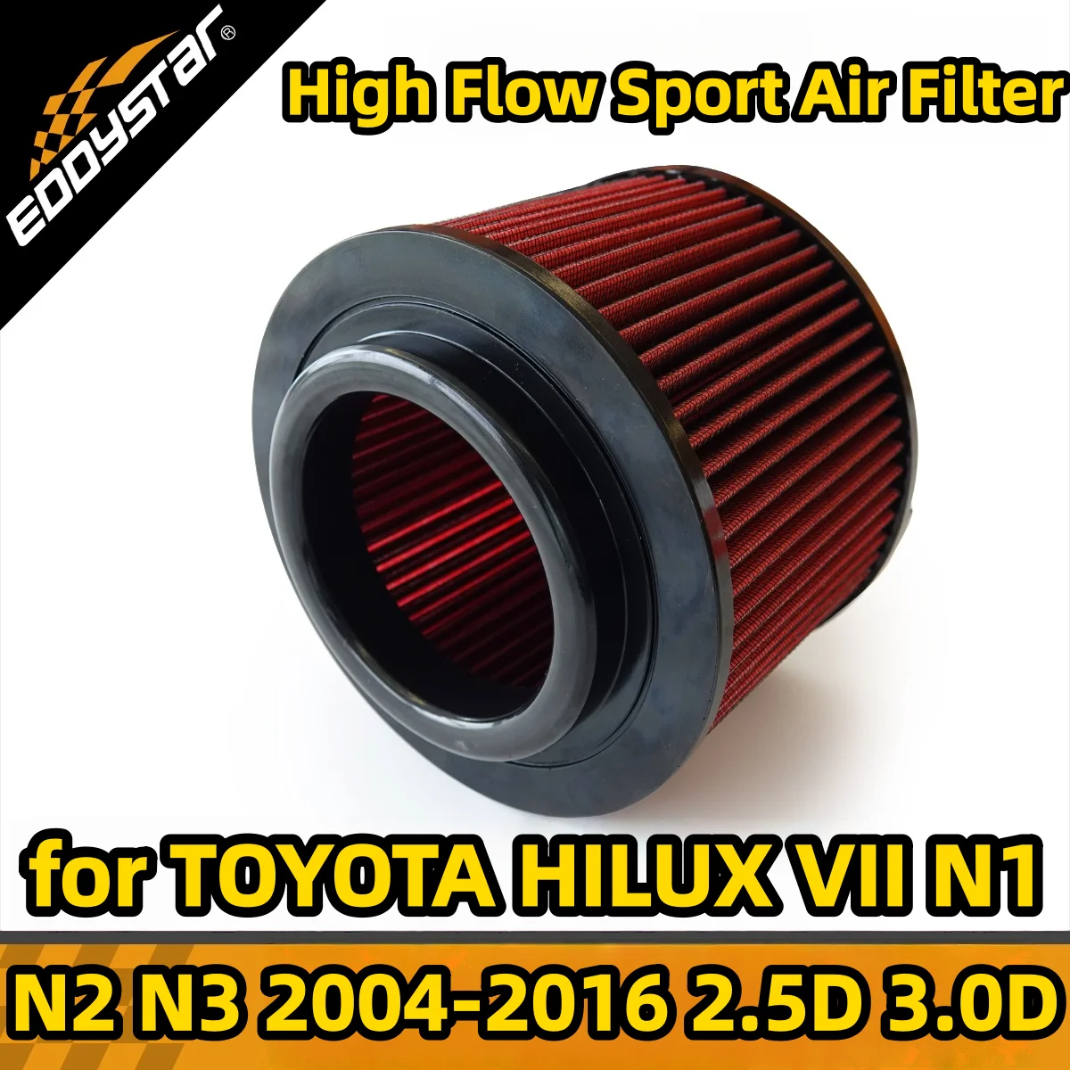 

Спортивный воздушный фильтр с высоким расходом для TOYOTA HILUX VII N1 N2 N3 2004-2016 2.5D KUN15 KUN25 3.0D KUN26 Моющиеся гоночные впускные фильтры