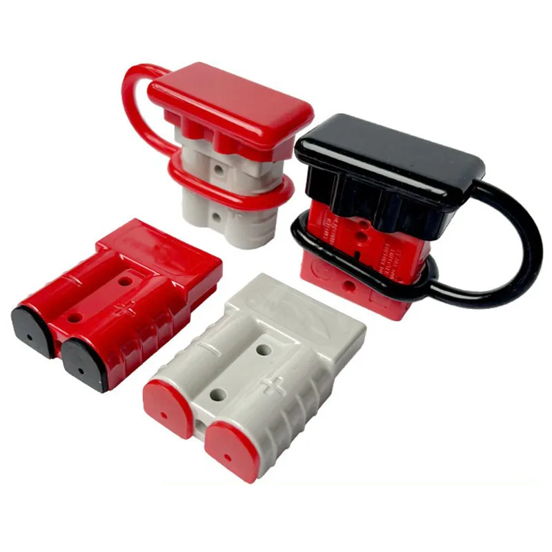 50A 120A 175A 350A 600V Double Pole with Copper Contact Power Connectors Accessories Handle Soft Rubber Dust Cover