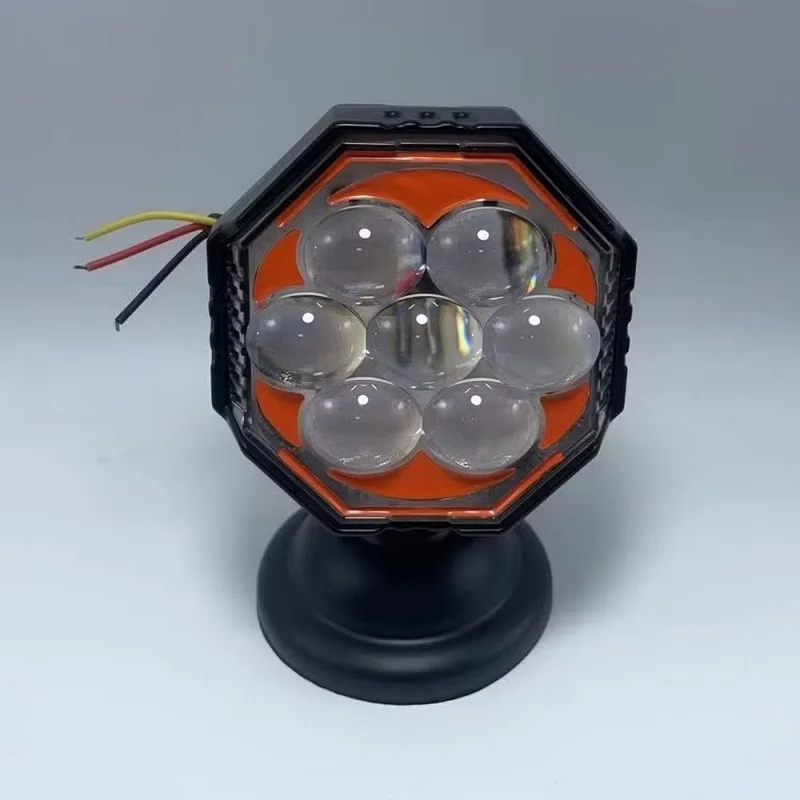 Suitable for City Motorcycles, Scooters, Cars, etc Red and Blue Halo Auxiliary Headlight Strobe Light