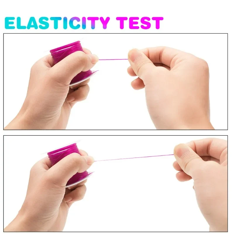 DIY Crystal Beading Stretch Cord for Jewelry Making Strong Elastic Thread Rope Beaded Bracelet String Line Making Accessories