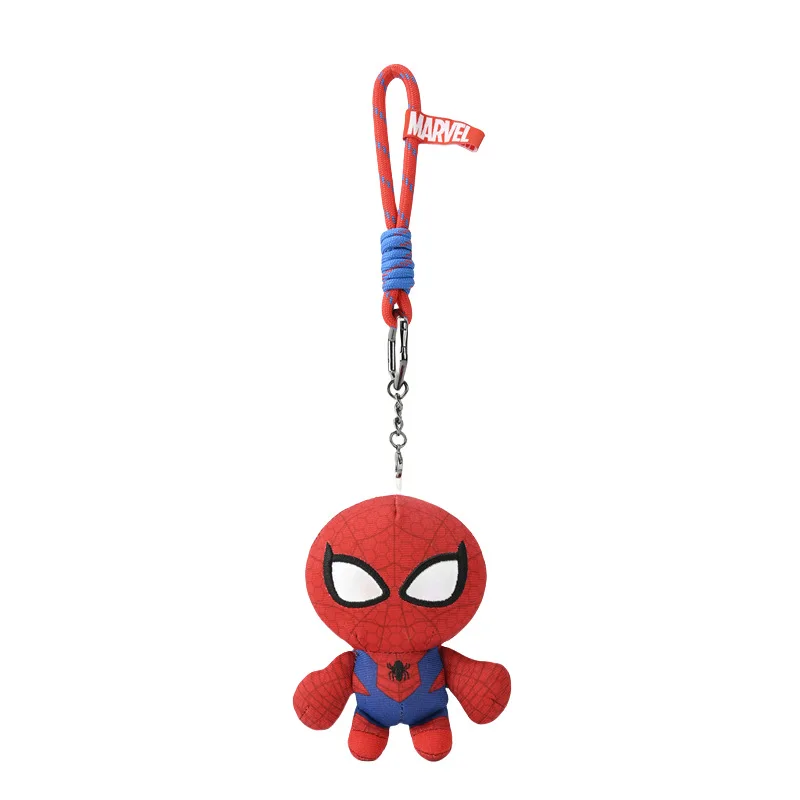 Genuine Marvel Spider-Man Superman Captain America Plush Keychains Small Pendant Hangings Key Ring Christmas Birthday Gifts