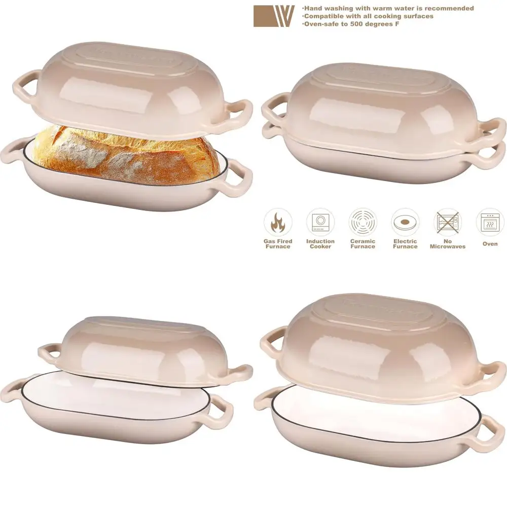 

Чугунная голландская духовка на закваске — идеально подходит для домашней выпечки хлеба и мясного рулета с крышкой, противень для выпечки хлеба