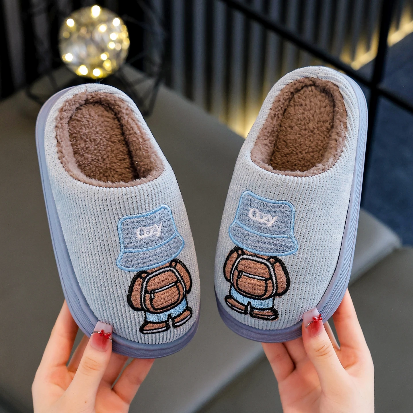 Winter Kids Cartoon Home Slippers, Simple Casual Boys Girls Students Daily Comfort House Shoes