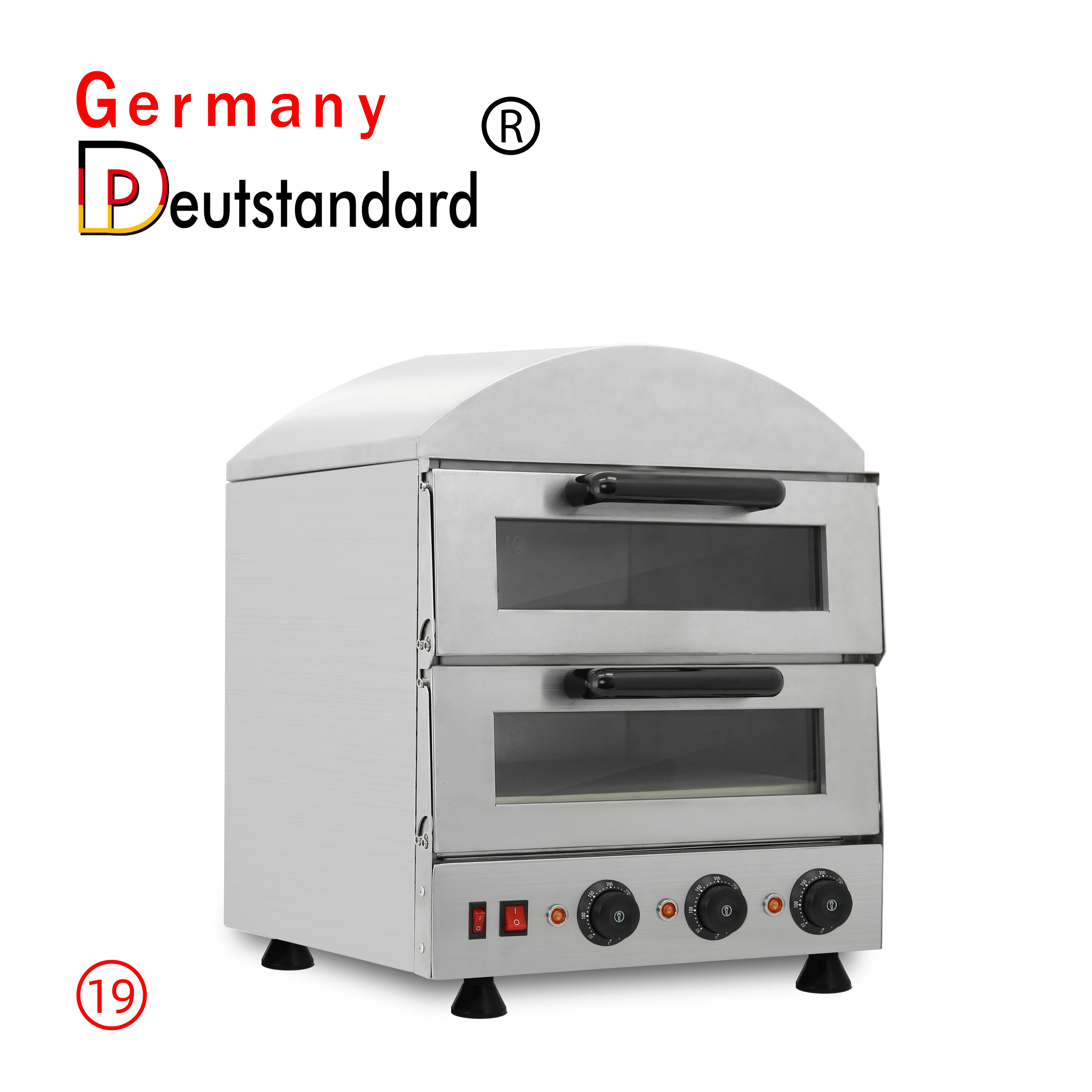 Germany Deutstandard NP-19 Electric Double Deck Oven Commercial Industrial Stainless Steel Pizza Making Machine For Pizzerias