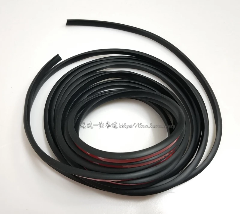 6mm Universal Car Rubber Sealing Strip 2m Small Slanted T-Type automobile Seal Rubber Weatherstrip Flare Arch Trim