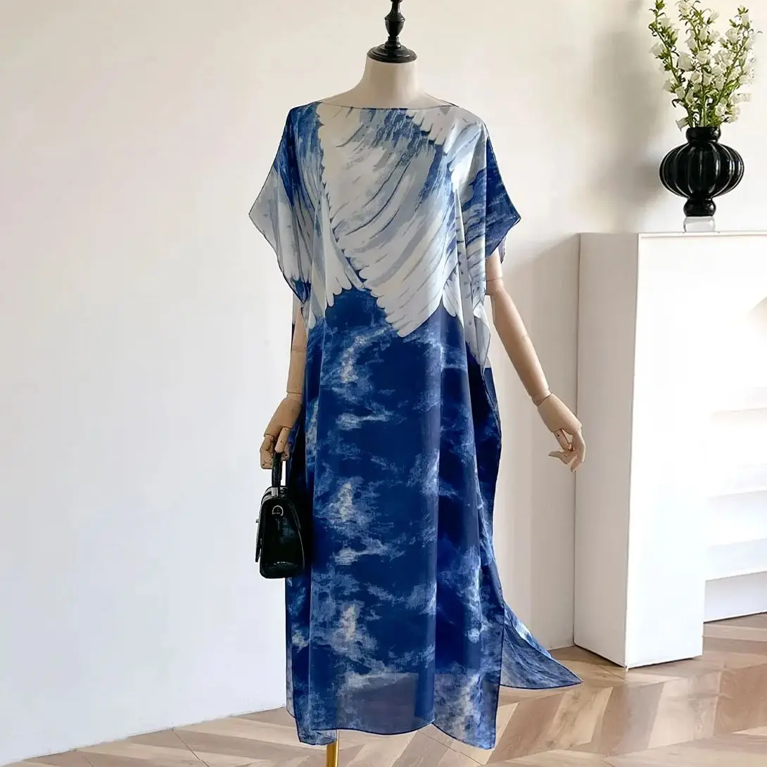 

Весенне-летнее модное брендовое атласное длинное платье с цветочным узором, мусульманское летнее солнцезащитное платье, шаль для женщин/женщин