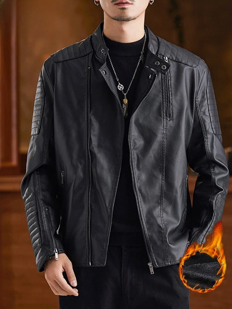 

High-End Brand Woodpeer Genuine Leather Jaet Men's American Sle Retro Jaet Coat Casual Warm Zipper Design f Gloss