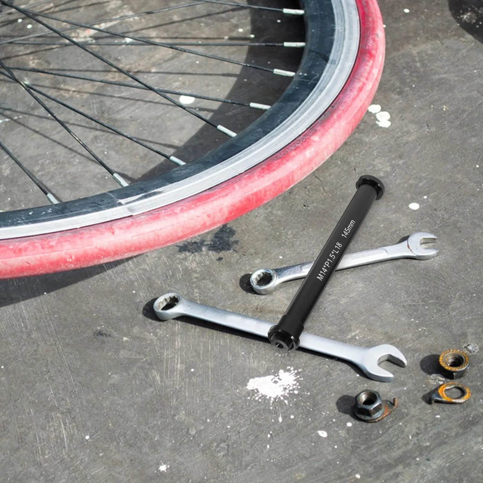 

Sturdy Bike Front Fork Thru Axle Professional Replacement Fork Lever Bicycle Accessory Durable Thru Axle Adapter