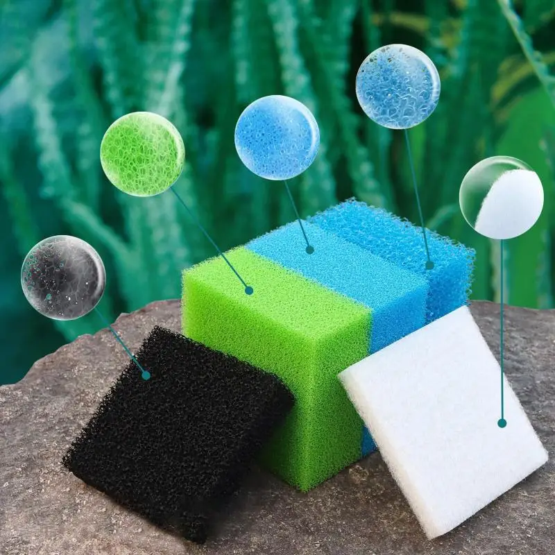 New 5 PCS Aquarium Filter Cotton Home 1 Set Compatible Aquarium Filter For Juwel Compact / Bioflow Activated Carbon Filter Media