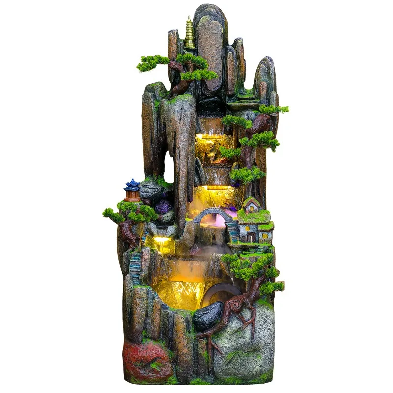 

Entry hall Floor-to-ceiling rockery transfer Ball fish pond Club Lobby office landscaping decoration ornament