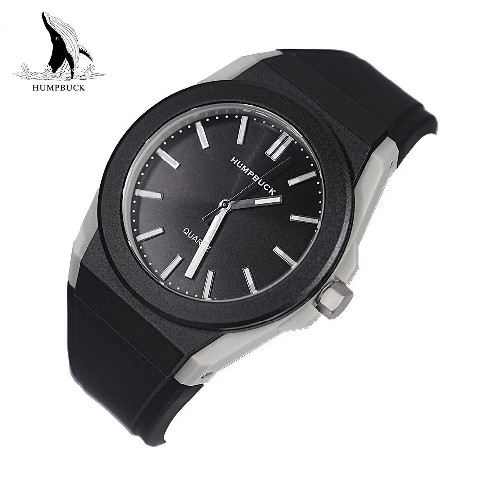 

HUMPBUCK Watch Fashion Casual Quartz Light Waterproof Sport Chronograph Clock Men's Wristwatch New Design Round Dial