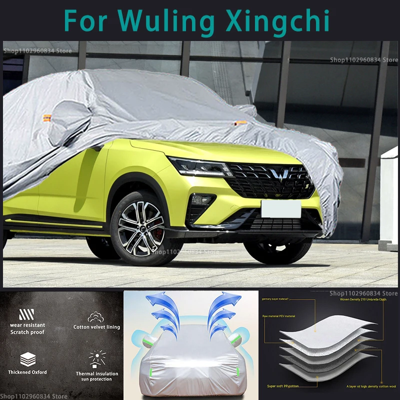 

For Wuling Xingchi 210T Full Car Covers Outdoor Sun uv protection Dust Rain Snow Protective Auto Protective cover