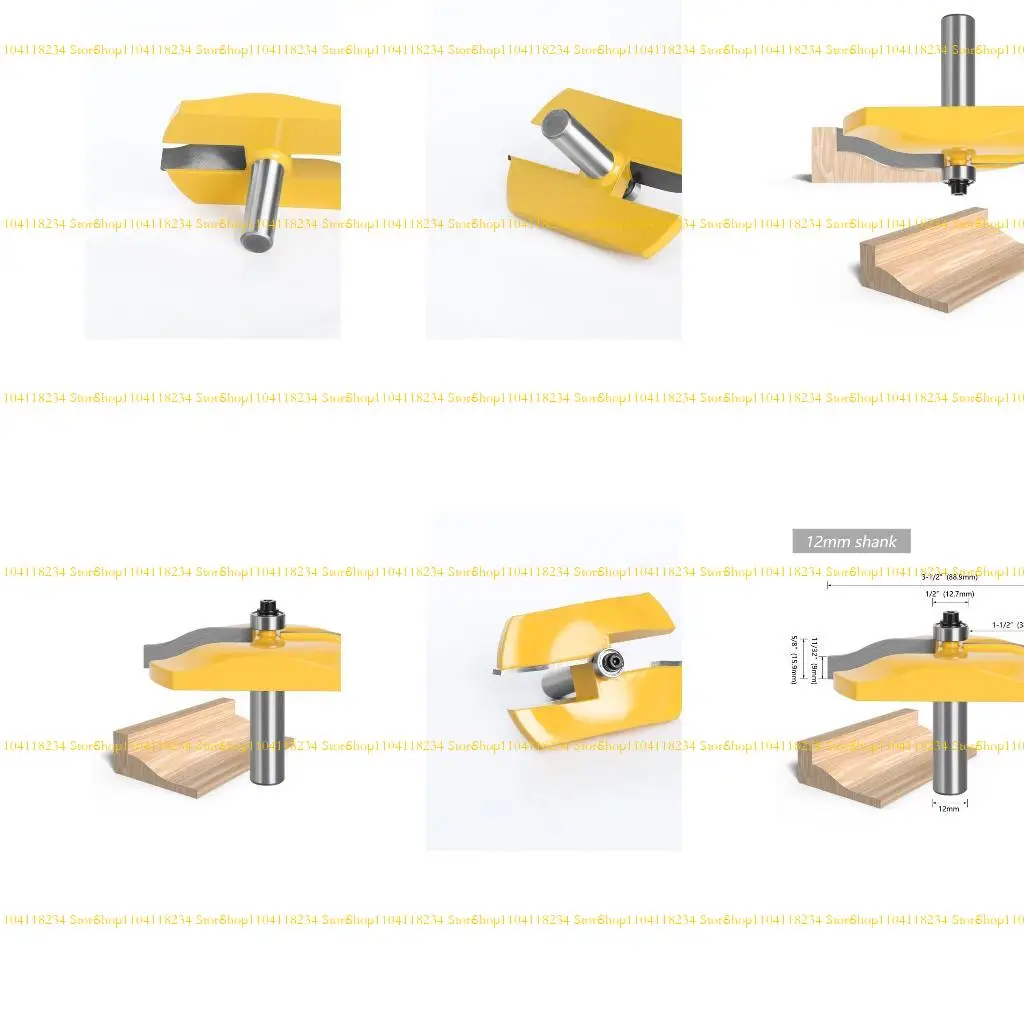 

P9FB Practical 1/2'' 12mm Shank Carbide Raised Panel Router Bit Cabinet Door Ogee Rail Large Router Milling Tool Woodworking