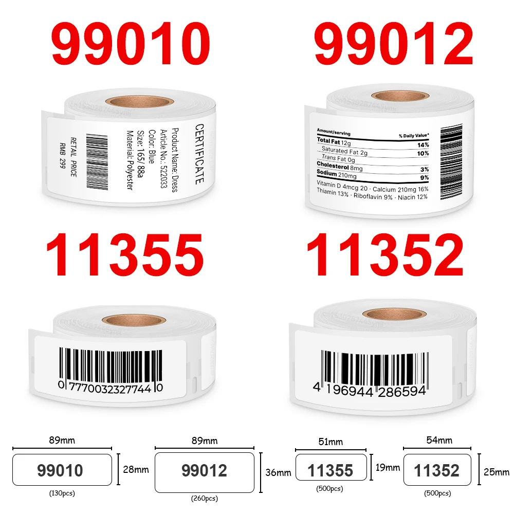 99012 Thermal Paper Sticker 36mm*89mm For Dymo LabelWriter 99012 Label Roll Address sticker for DYMO LabelWriter 450 450 Turbo