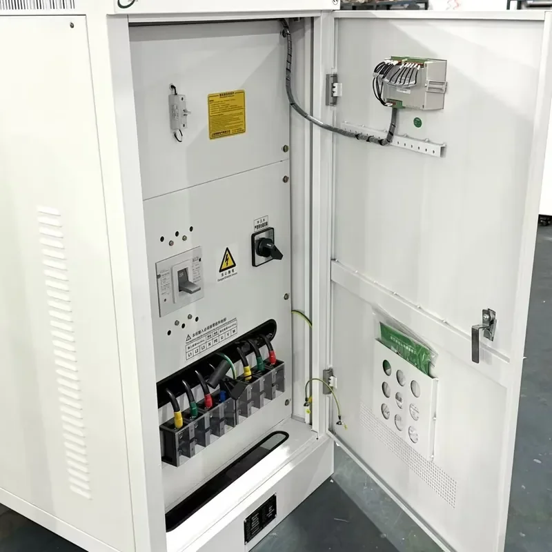 350kVA Three Phase AC Voltage Stabilizer Automatic AVR Copper Winding High Efficiency Surge Protection LCD Display 50/60Hz
