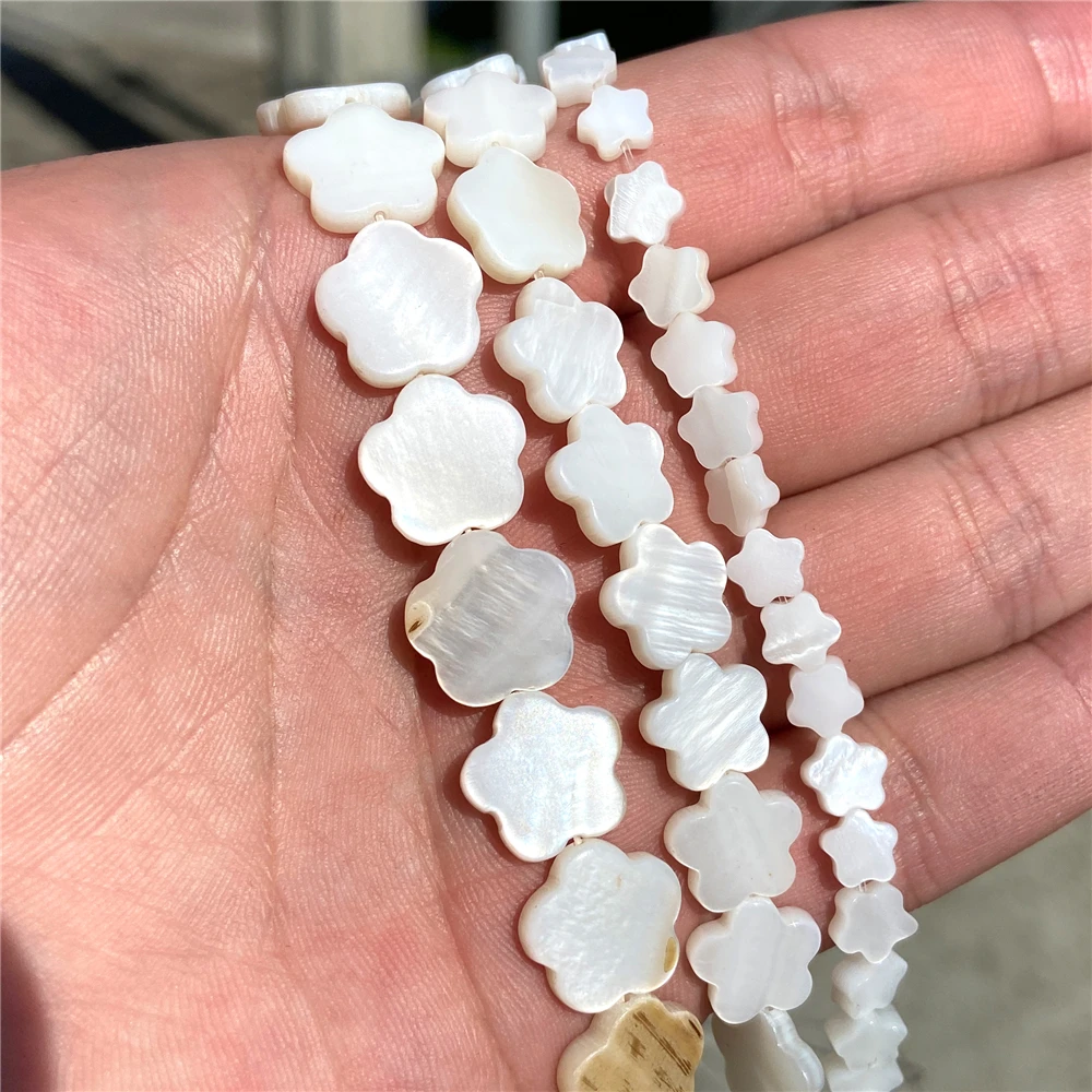 6 10 12mm Flower Shape Dyed Shell Bead Natural Colorful Flat Mother of Pearl Shell Beads for Jewelry Making Neckalce Bracelets