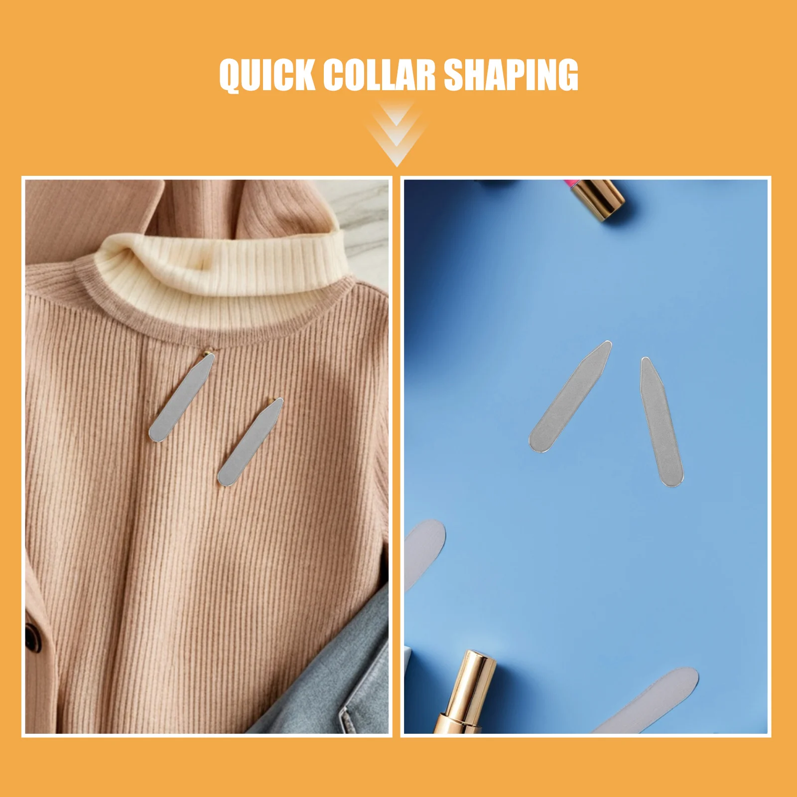 20개 셔츠 칼라 지지대 세트 - 남녀용 깨지지 않는 금속 칼라 인서트 - 스테인리스 스틸 드레스 셔츠 지지대