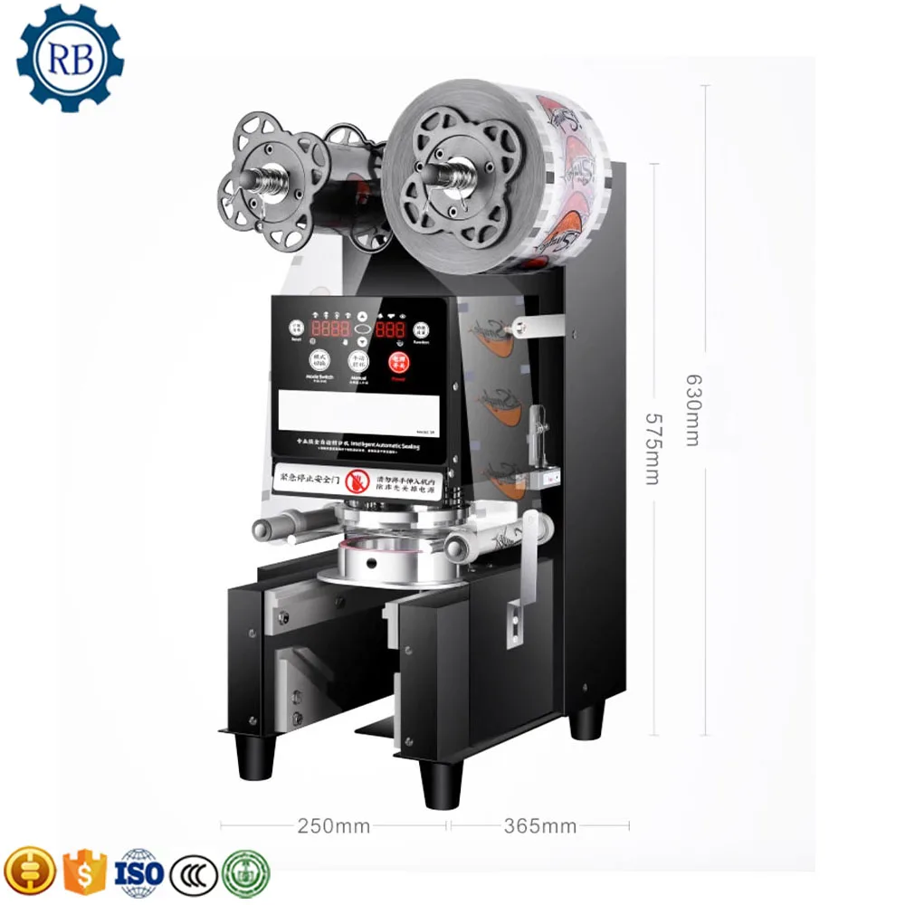 

Commercial Professional Bubble Tea Equipment Cup Sealing Machine Plastics Machine Seeling Machine Bag 1 Set Plastic Film Sealer