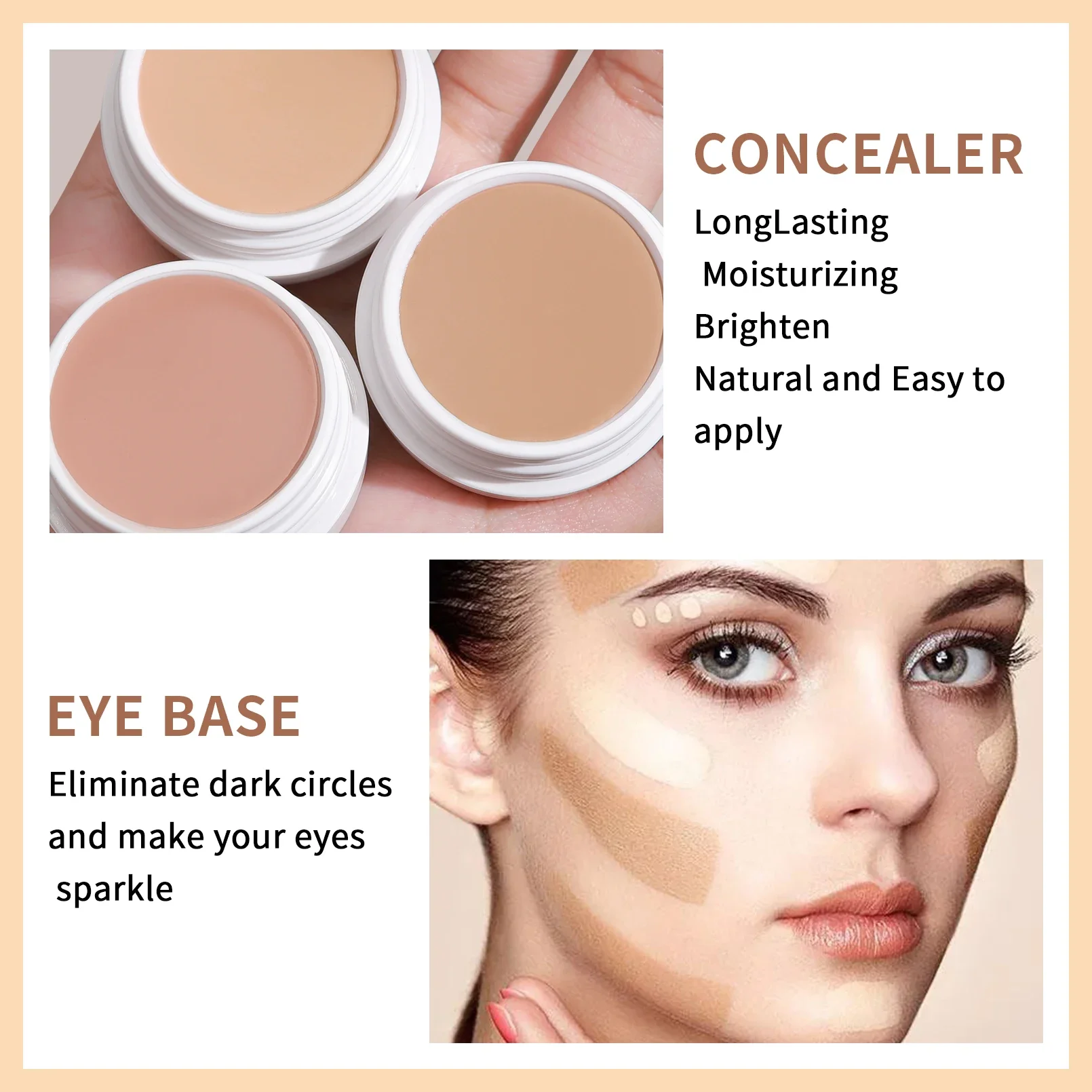 High Cover Waterproof Concealer Makeup Cream Lasting Tattoo Dark Circles Perfecting Base Cosmetic Beauty Face