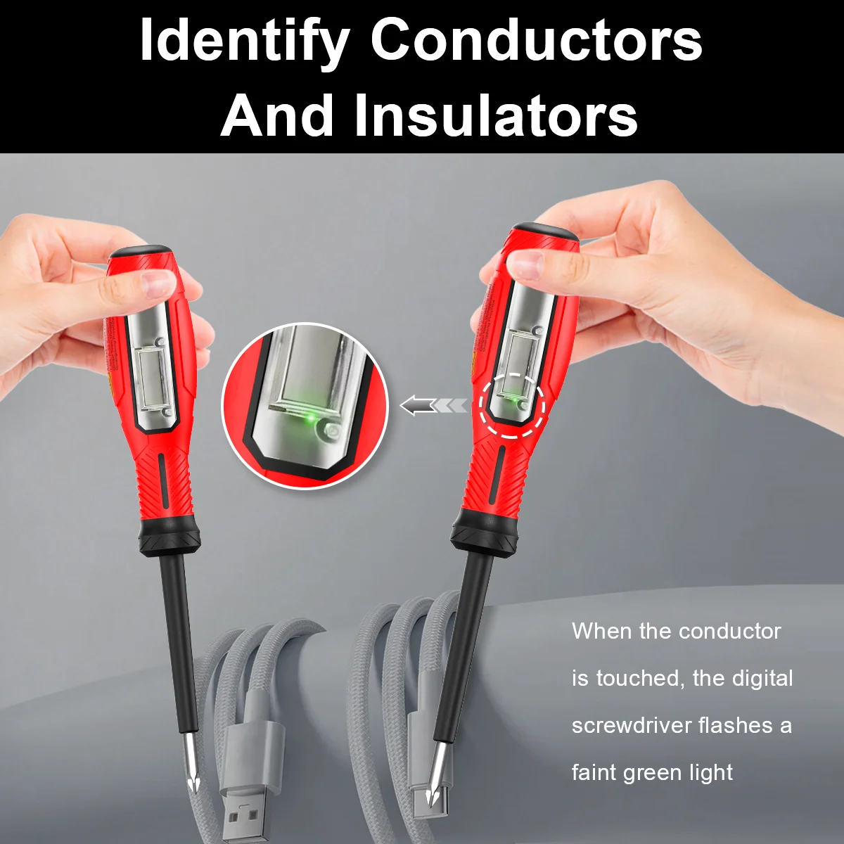 LAOLAU LY86D Digital LCD Voltage Tester Flat/Cross Screwdriver AC Voltage Detector Breakpoint Detector Voltmeter  Electric Pen