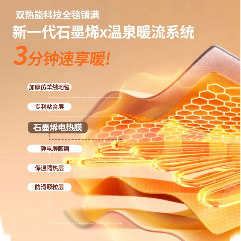 سجادة كربون لتدفئة الأرضية، حبر تسخين كهربائي، سجادة منزلية لغرفة المعيشة #4