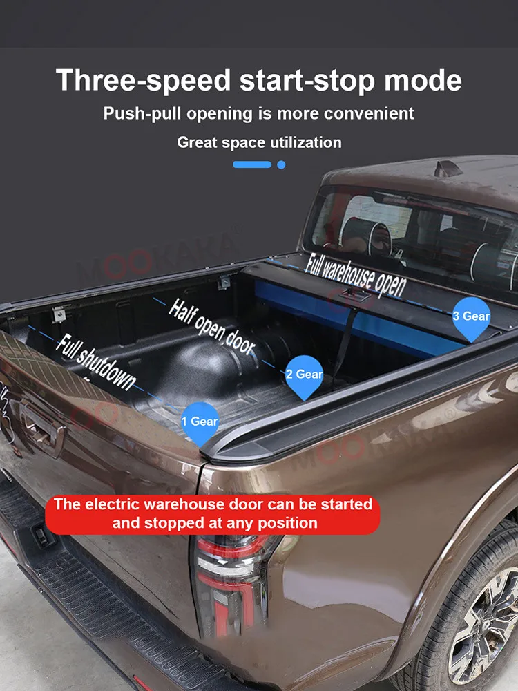 Car Trunk Lids For Changan KAICENE F70 Shenqi F30 Pickup Bed Tonneau Cover Retractable Roller Shutter Tail Box Cover