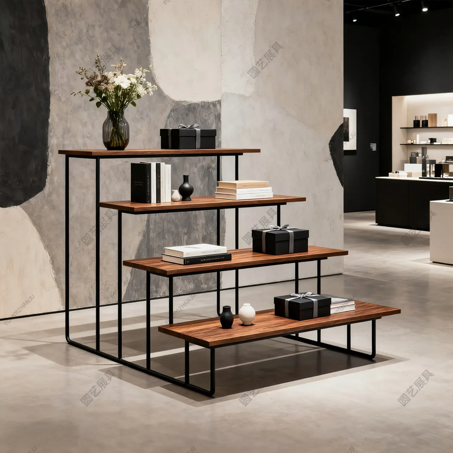 Clothing store display rack, window decoration ornament, shoe store bag display, exhibition hall, product display shelf
