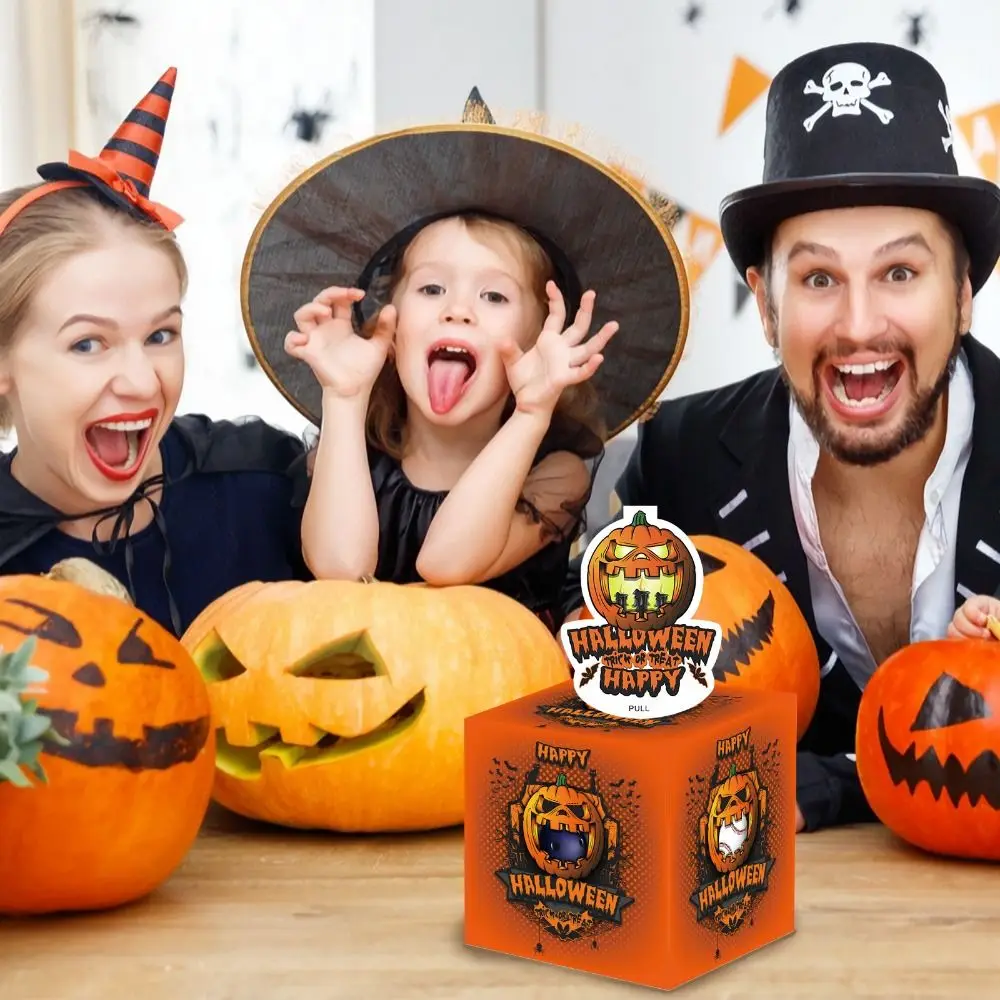 

Creative Halloween Money Box Unique Pumpkin Pattern Money Pull Box Reusable DIY Halloween Cash Gift Box Atmosphere Props