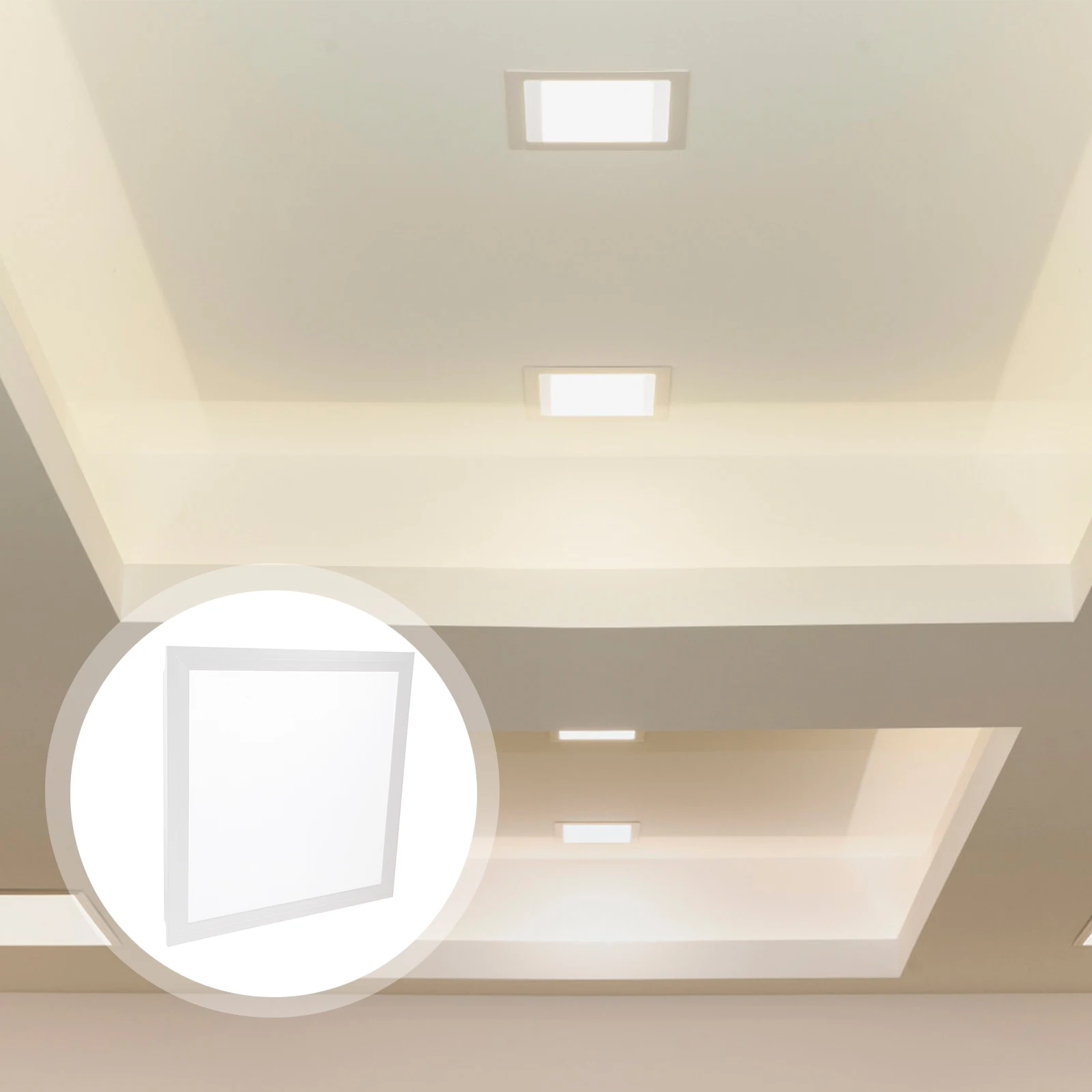 

Aluminum Lampshade for Integrated Ceiling Light Frosted Board Slim Design Office Classroom Decor White Color Tool Parts