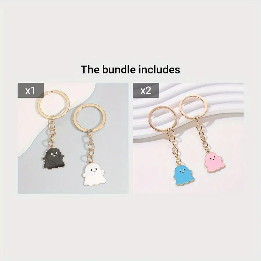 1/5/10/20/50/100pcs Pair of Cute Drop Keychains - Halloween Fun Style Car and Bag Accessories Mixed Color Mini Items Small Gift