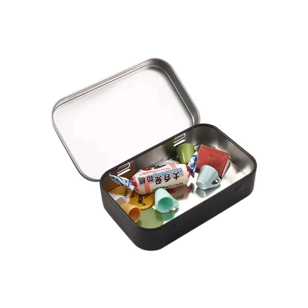 Sealed U Disk Coin Organizer Black Key Organizer Black Storage Box Metal Empty Box Card Case Candy Box