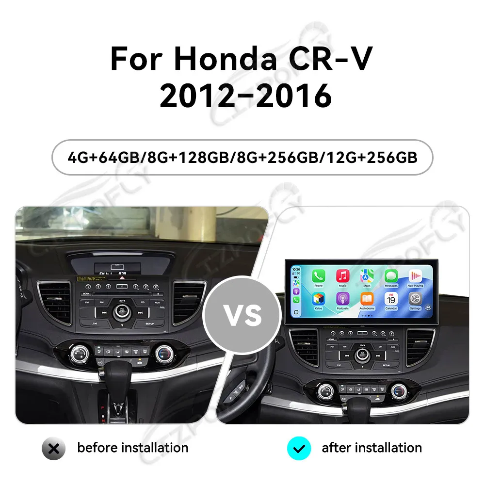 15.8 Inch Android Car Radio For Honda CR-V 4th Gen 2012-2016 Carplay Navigation Autoradio DSP GPS Car Multimedia Video Player 4G