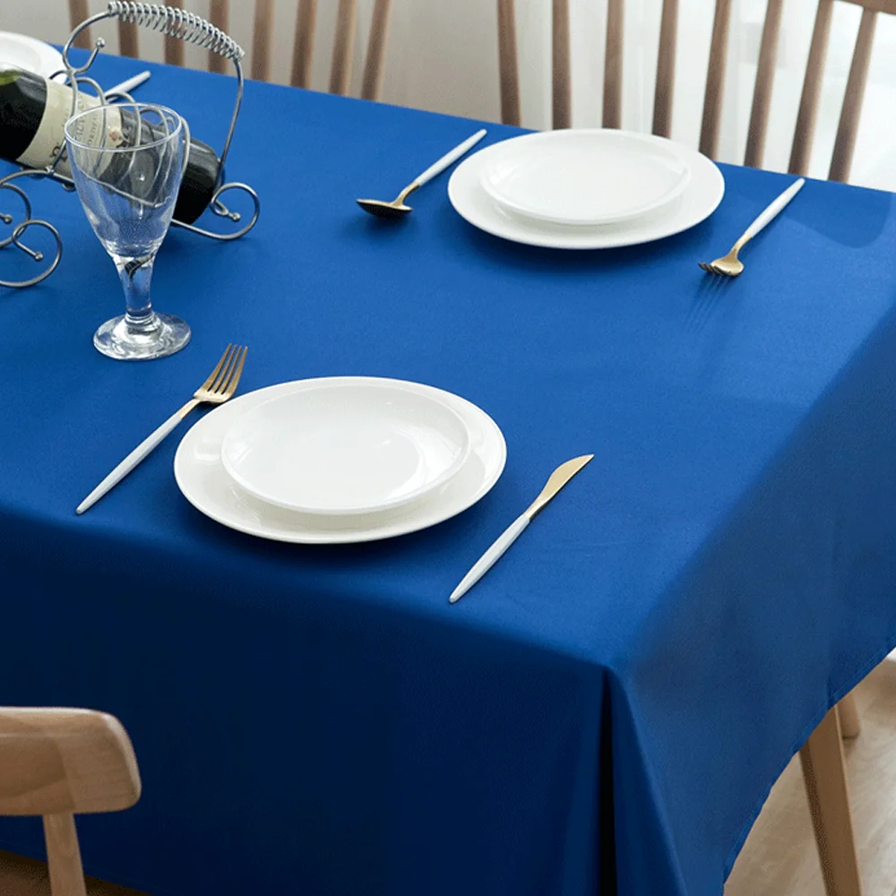 Einfarbig Schwarze Konferenz-, Bankett-, Hotel-, Esstisch-, Ausstellungs-, Werbe-Tischdecke, Bürotischdecke, Kunst-Rechteck-Tischdecke – Detail 17
