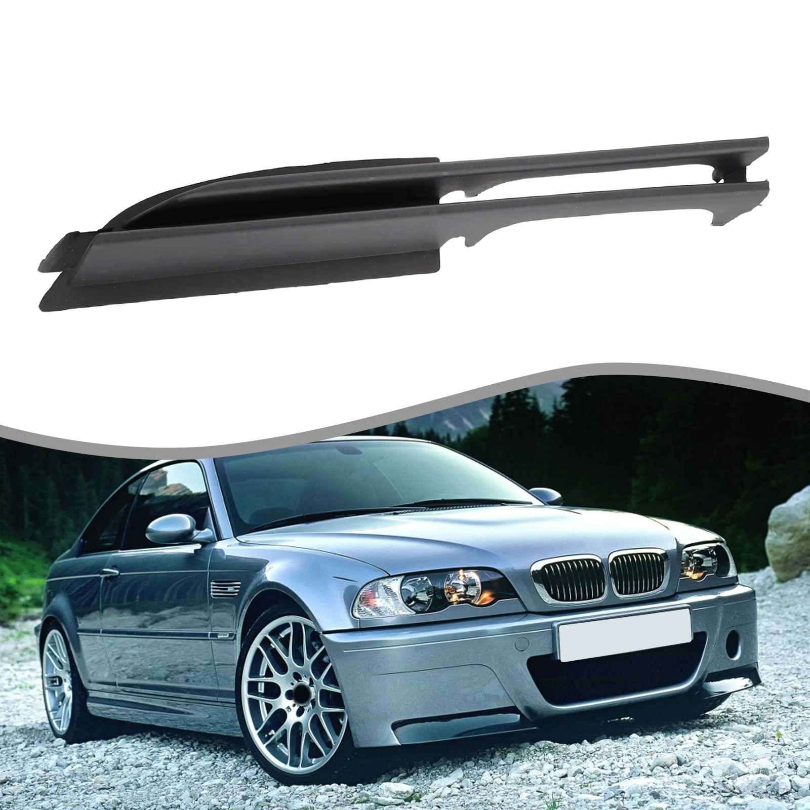 For BMW Bumper Lateral Grille Parts Repair Replacement Right Spare Car Easy Installation Lower Side Long Lasting