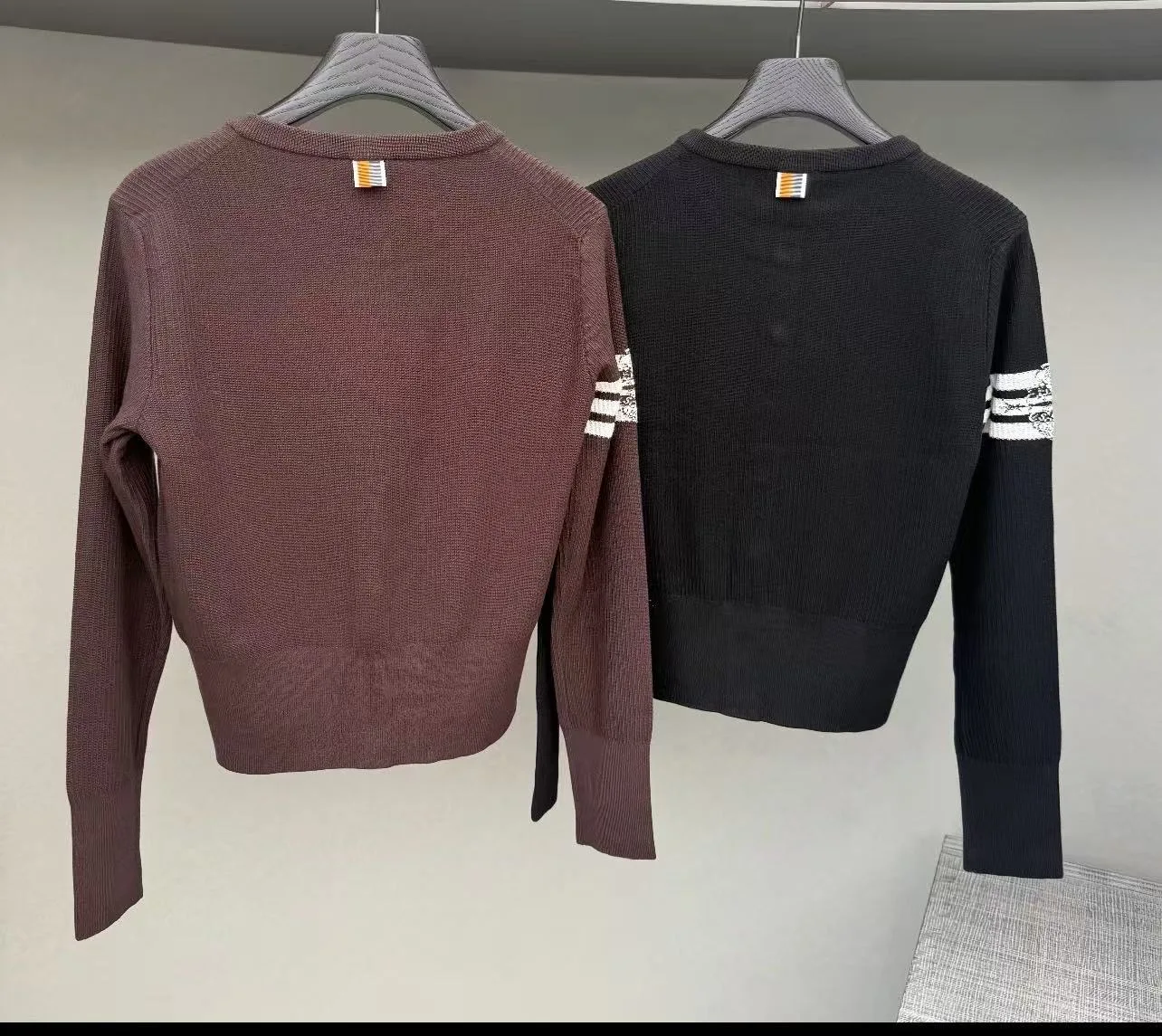 Ladies Golf Crew Neck Knit Cardigan New AW Soft Cozy Elegant Versatile Open Front Golf Outer Jacket For Women
