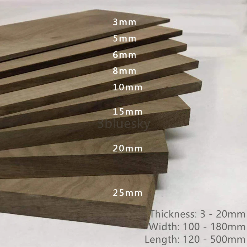 Custom American Black Walnut Wood Strip Slats,3mm to 20mm Thick,100mm to 180mm Wide,for Furniture Cabinetry Flooring Instruments