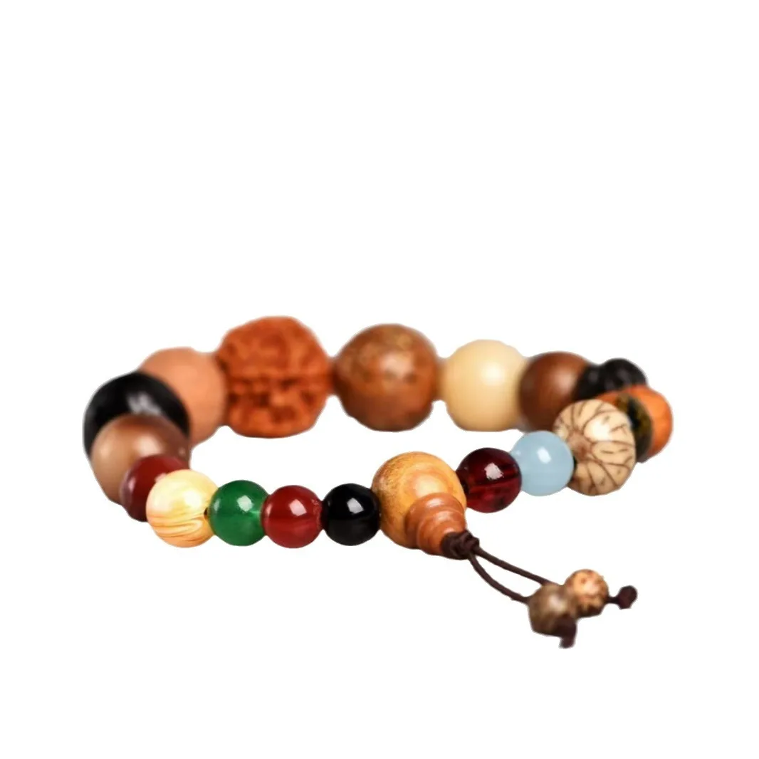 Natural Eighteen Seeds Bodhi Bracelet Prayer Beads Men Women Wenwan Jewelry Holiday Gift for Friends